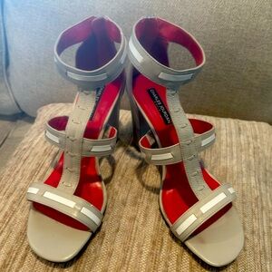 Charles Jourdon Gray and Red Heels with Modern Design